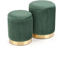 Fotelis MONTY set of two stools: color: dark žalias