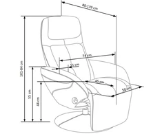 Fotelis OPTIMA 2 recliner chair, color: pilkas