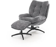 Fotelis PESTO armchair with ottoman / rocking function, color: pilkas