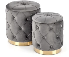 Fotelis POLLY set of two stools, color: pilkas
