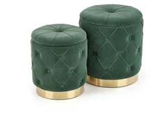 Fotelis POLLY set of two stools, color: dark žalias
