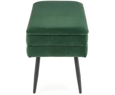 Fotelis VELVA bench color: dark žalias / juodas
