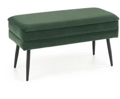 Fotelis VELVA bench color: dark žalias / juodas