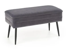 Fotelis VELVA bench color: pilkas/juodas
