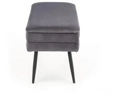 Fotelis VELVA bench color: pilkas/juodas