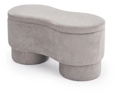 Fotelis VIVA bench with storage function, pilkas
