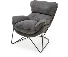 Fotelis VOLKER leisure armchair dark pilkas/ juodas