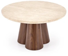 FRIDA c.table travertine / walnut