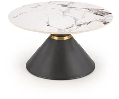 GORETTI coffee table, baltas marble / juodas