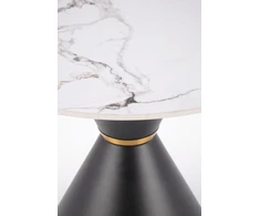 GORETTI_S coffee table, baltas marble / juodas