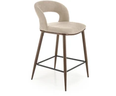 H114 bar stool, beige / walnut