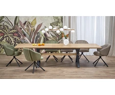 HENRY table, natural / juodas