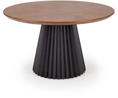 HEVELIUS table, top - walnut, leg - juodas