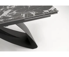 HILARIO extension table, juodas marble / juodas