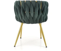 K517 chair, dark žalias / auksinis