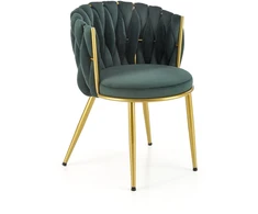 K517 chair, dark žalias / auksinis