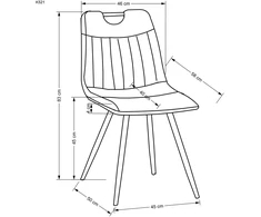 K521 K525 kėdė smėlio spalvos
