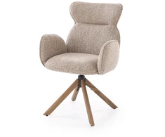 K585 chair, dark beige / l.walnut