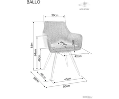 Krzesło BALLO LEO 07 kėdė, pilka, SIGNALAS, NEMOKAMA, greita