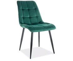 Signal Meble CHIC VELVET KĖDĖ Juodas RĖMAS / Žalias BLUVEL 78