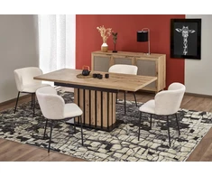 LAMELLO extension table, artisan oak / juodas