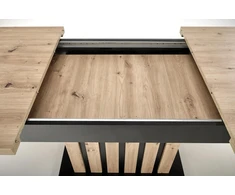 LAMELLO extension table, artisan oak / juodas
