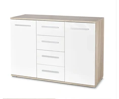 LIMA KM-4 chest, color: sonoma oak / baltas