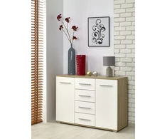 LIMA KM-4 chest, color: sonoma oak / baltas