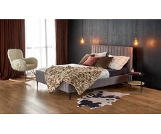Lova FRANCESCA 160, bed, light pilka