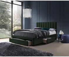 Lova GRACE bed with drawers, color: dark žalias