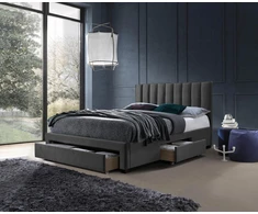 Lova GRACE bed with drawers, color: pilkas