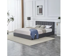 Lova KATARINA bed with bedding container, pilkas