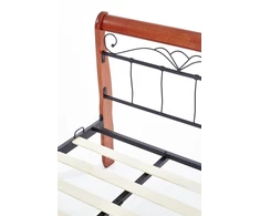 Lova VERONICA bed 90 cm color: ant. cherry/juodas