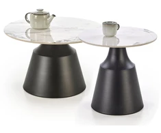 MAGNETA set of two, baltas marble/juodas