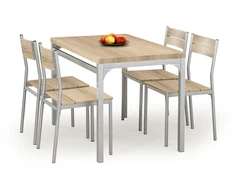 MALCOLM table + 4 chairs color: sonoma oak