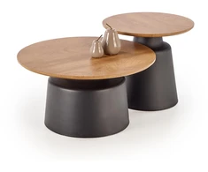 MALOMI set of two, natural/juodas