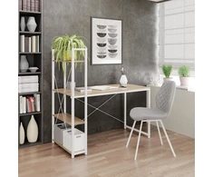 NARVIK B1 desk baltas / sonoma oak