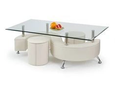 NINA 3 H coffee table color: baltas