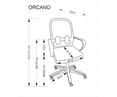 Halmar Biuro kėdė ORCANO Juoda