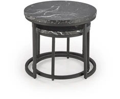 OREO set of two c. tables - juodas marble / juodas
