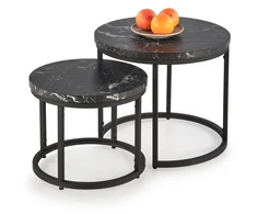 OREO set of two c. tables - juodas marble / juodas
