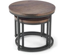 OREO set of two coffee tables, walnut / juodas