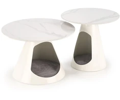OSARIO coffee table, baltas marble / baltas