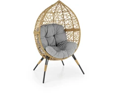OSKAR garden chair, natural / light pilkas