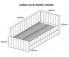 Łóżko Alfie Raven lova
