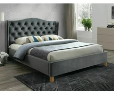Signal Meble Lova su grotelėmis ASPEN VELVET 160 x 200 cm, pilka
