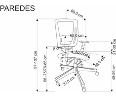 PAREDES office chair, juodas