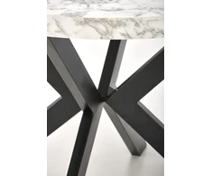 PERONI extension table, baltas marble / juodas