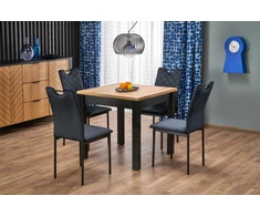 QUBIK extension table, artisan oak / juodas