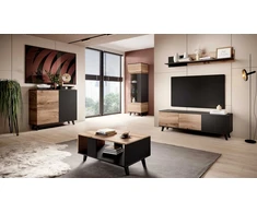 RANDOM P-1 hanging shelf, color: wotan oak/juodas